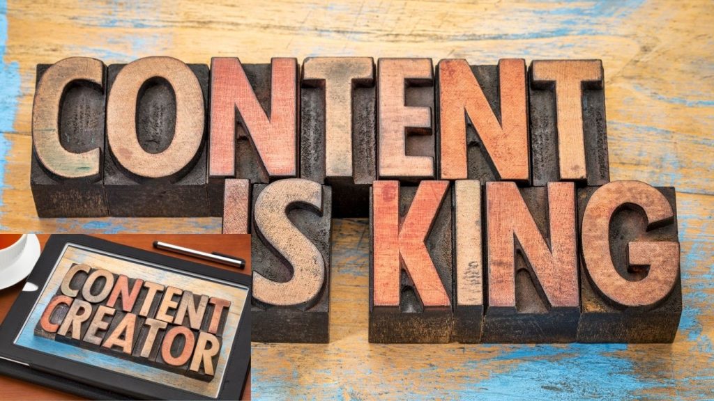 Content is king quote representing the power of social media marketing content